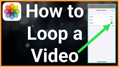 how do you loop a video on iphone